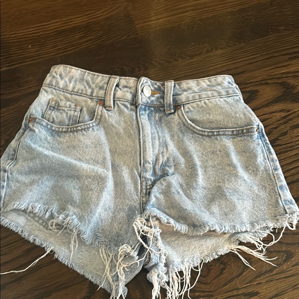 PacSun Blue Jean Shorts with Frayed Hem